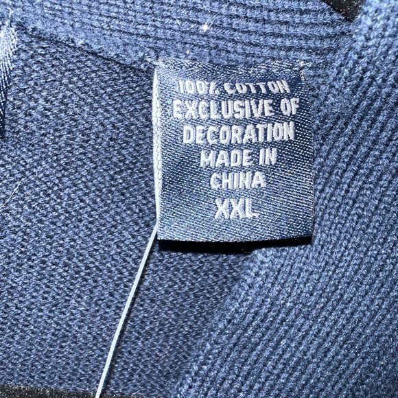 Vintage IZOD Mens Cardigan Sweater Navy Blue Cotton Preppy XXL 2XL - Picture 6 of 9